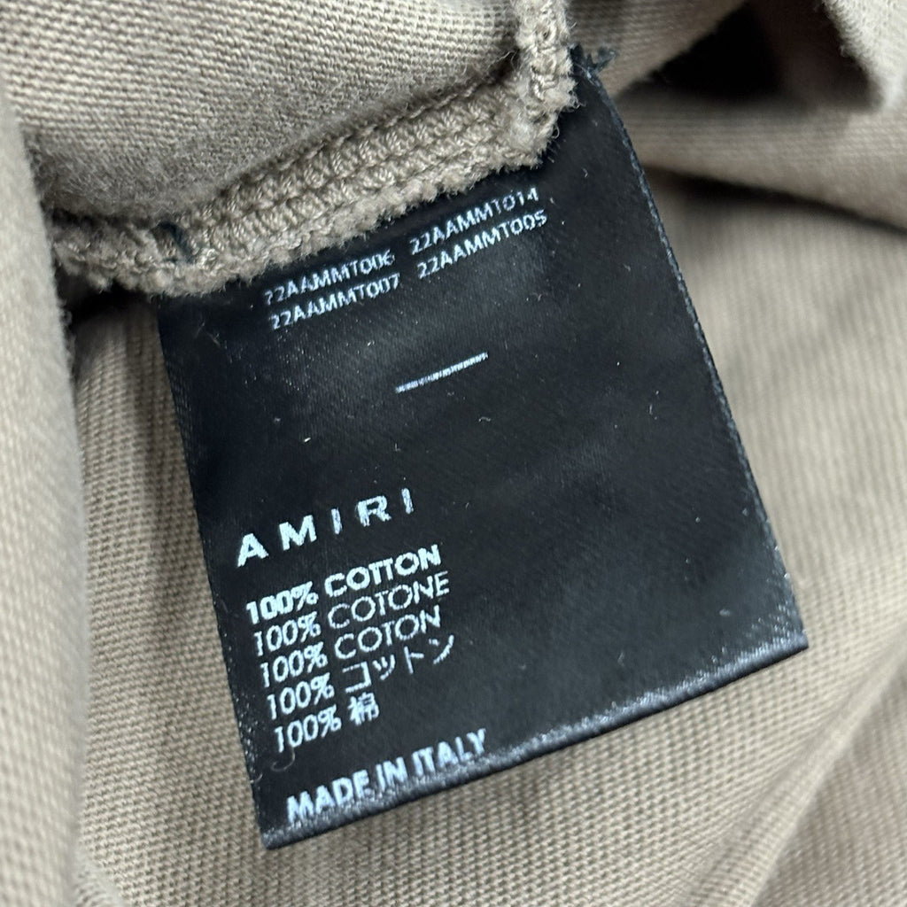 Size Small - Amiri Bar Logo T-Shirt ' Brown White ' | SUPER CLEAN!