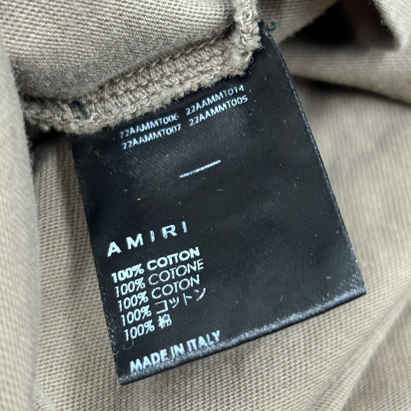 Size Small - Amiri Bar Logo T-Shirt ' Brown White ' | SUPER CLEAN!