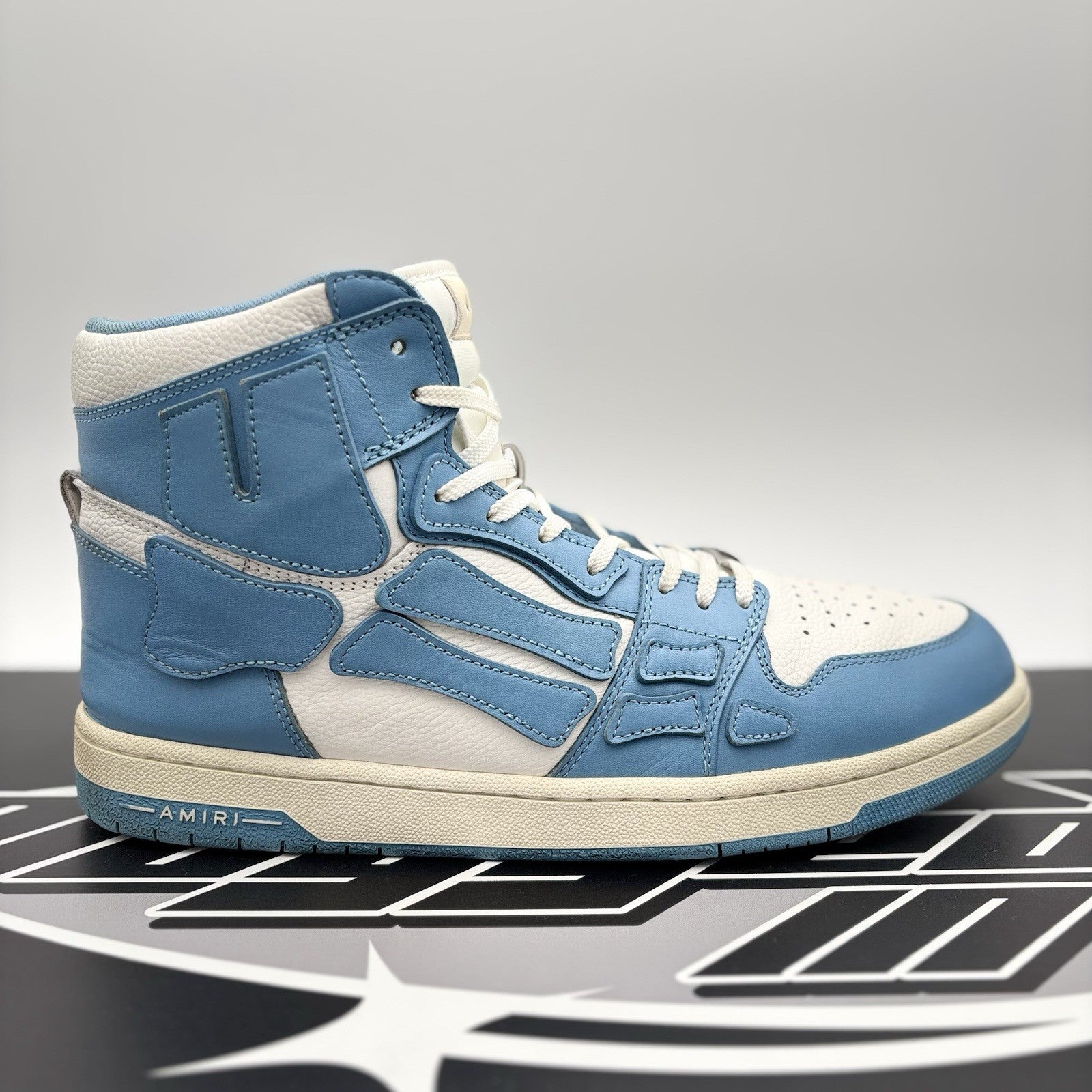 Size 46 (13 US) - Amiri Skel High Top ' Powder Blue White ' | GOOD CONDITION!