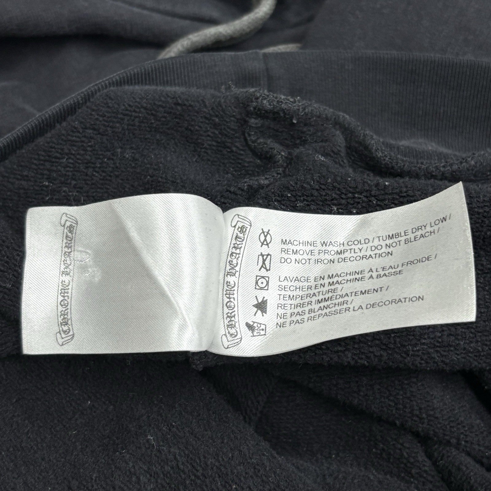 Size S - Chrome Hearts T Logo FU Shoulder Hoodie ' Black '