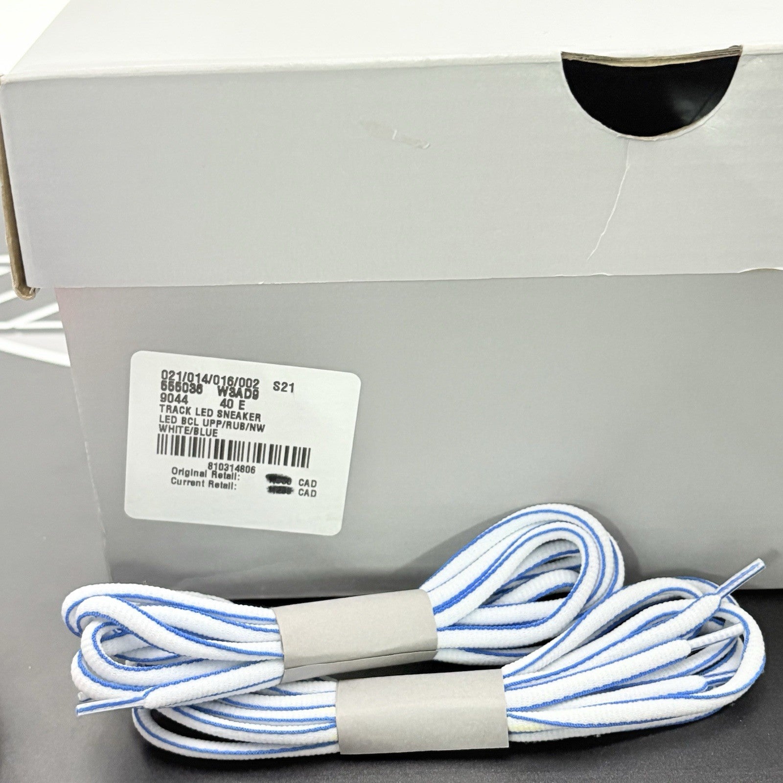 Size 40 (7 US) - Balenciaga Track LED Sneaker ' White Blue ' | BRAND NEW!