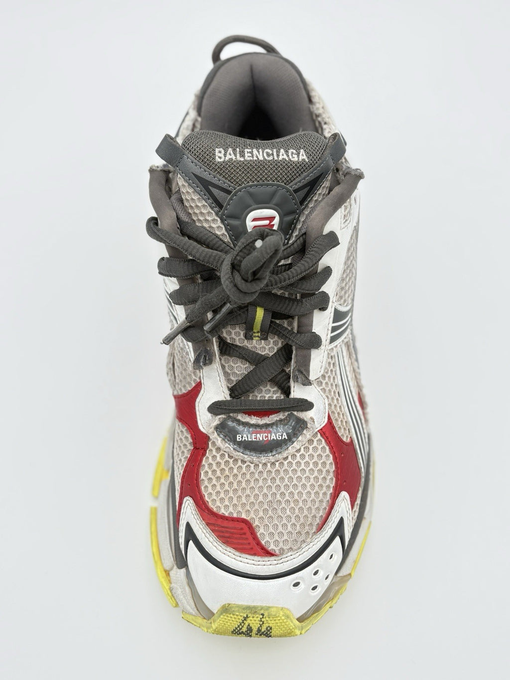 Size 44 (11 US) - Balenciaga Runner ' Black White Red Fluo Yellow ' | GOOD COND!
