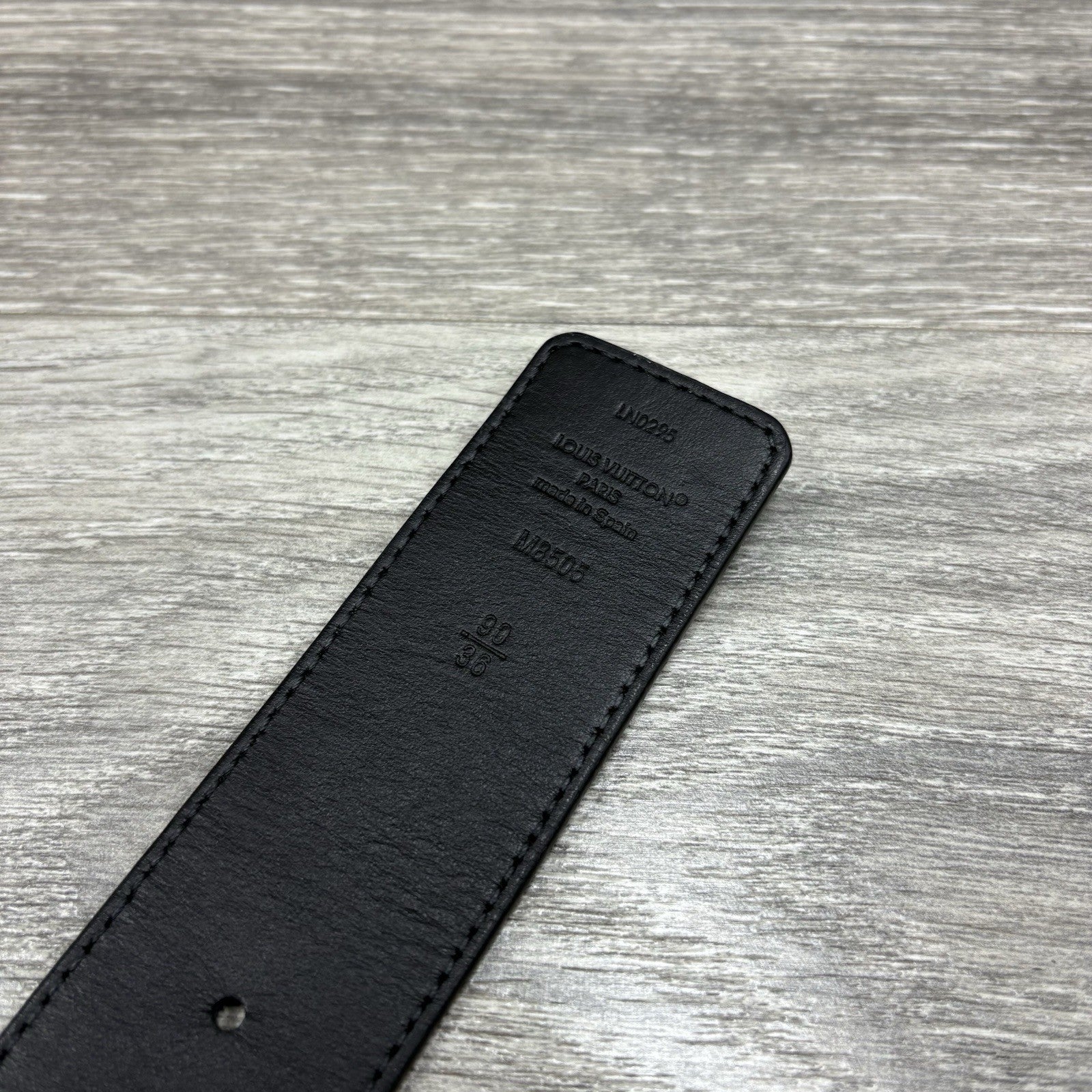 Louis Vuitton Eclipse Monogram LV Initials Reversible Belt ' Black ' | CLEAN!