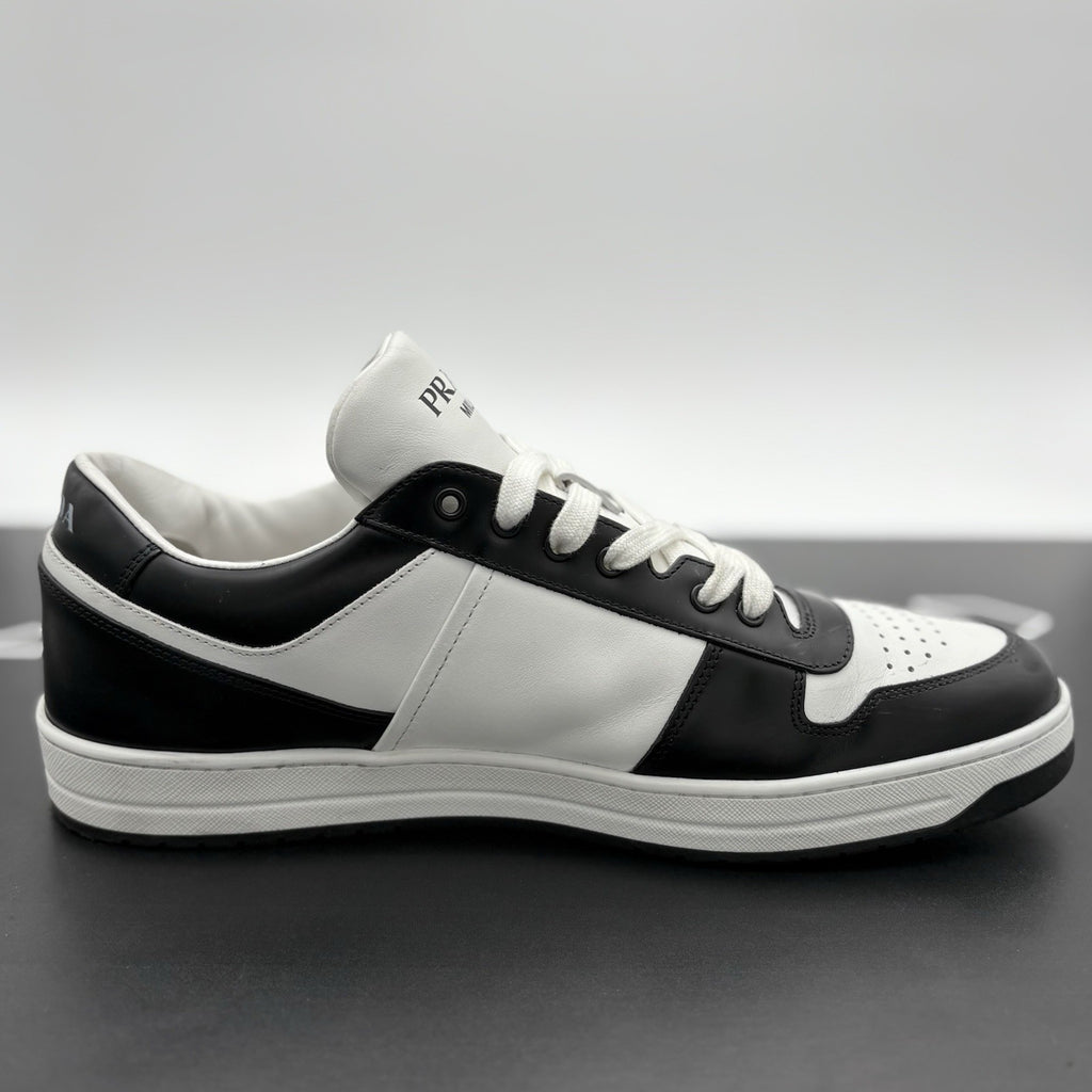 Size 11 UK (12 US) - Prada Downtown Low Leather ' Black White ' | SUPER CLEAN!