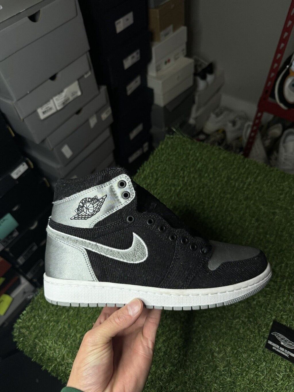 Size 7.5 - Jordan 1 Retro High OG  ALEALI MAY BLACK SHADOW GREY | BRAND NEW!