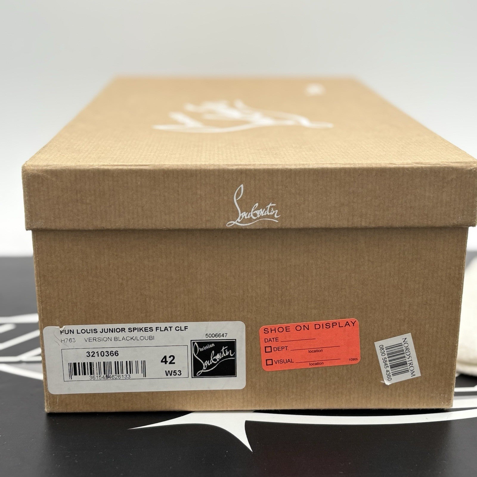 Size 41 (8 US) Christian Louboutin Louis Junior Spikes Camouflage Print | GOOD