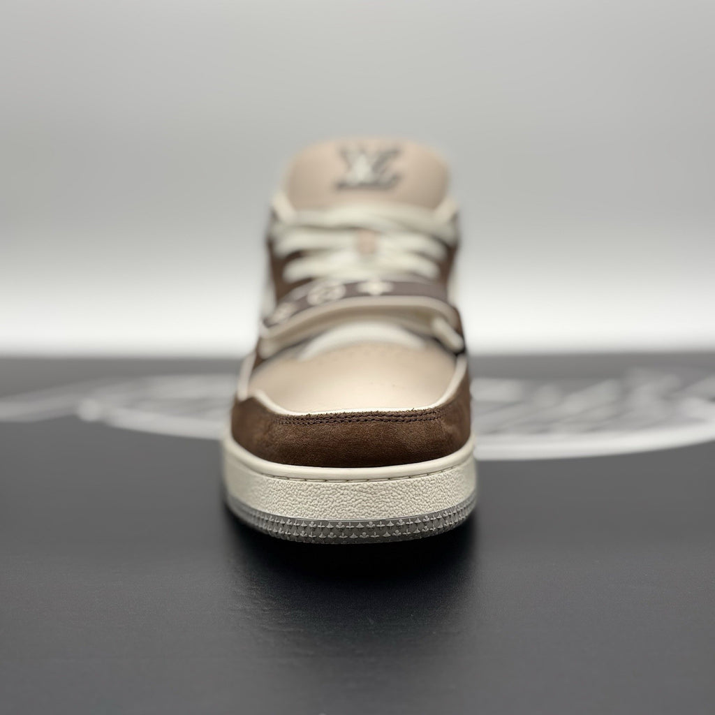Size 9 LV (10-10.5 US) Louis Vuitton Trainer Strap ' Brown, Beige ' | EXCELLENT!