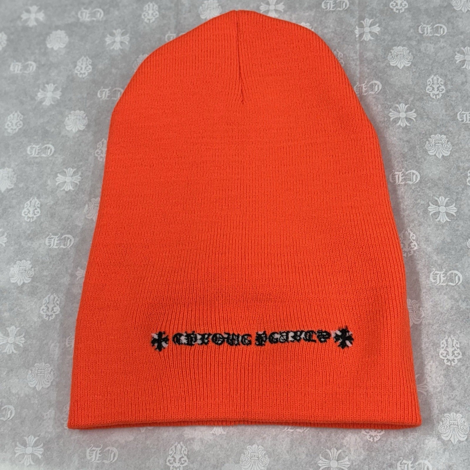 Chrome Hearts CH Logo Beanie ' Orange Black ' | BRAND NEW!