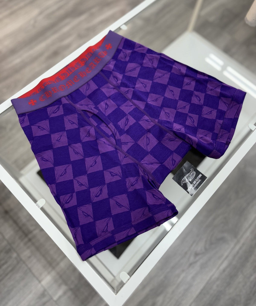 Size Medium - Chrome Hearts Matty Boy 99 Eyes Boxer Briefs ' Purple ' | NEW!