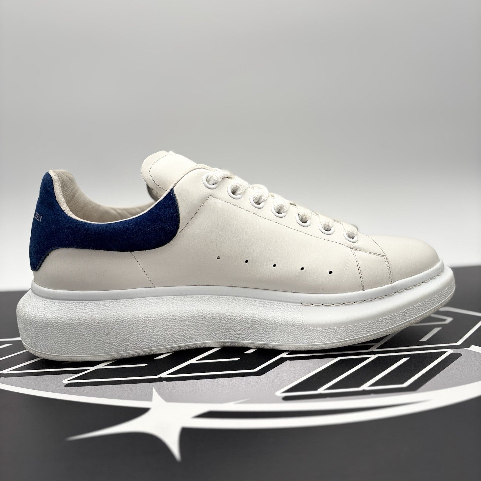 Size 45 (12 US) - Alexander McQueen Oversized ' White, Blue ' | GREAT CONDITION!