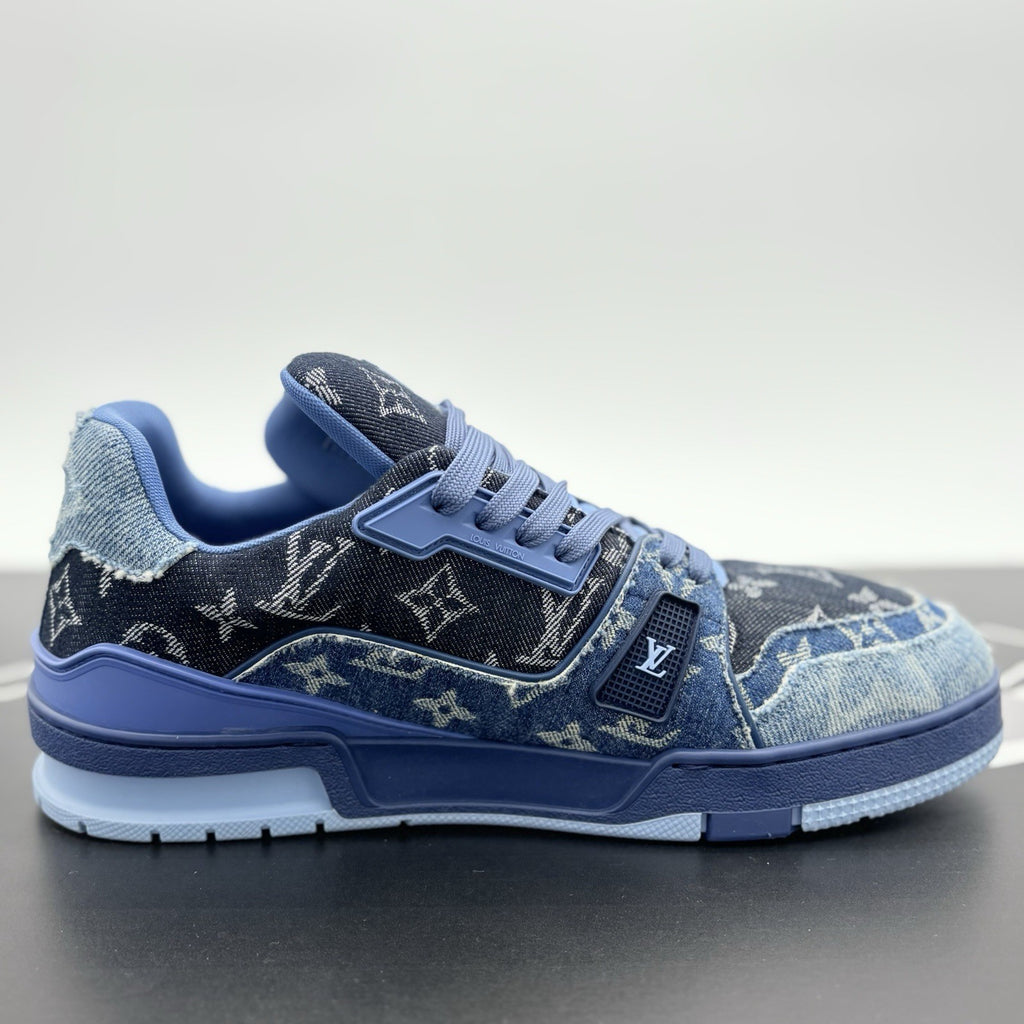 Size 8 LV (9-9.5 US) Louis Vuitton Trainer ' Monogram Blue Denim ' | SUPER CLEAN