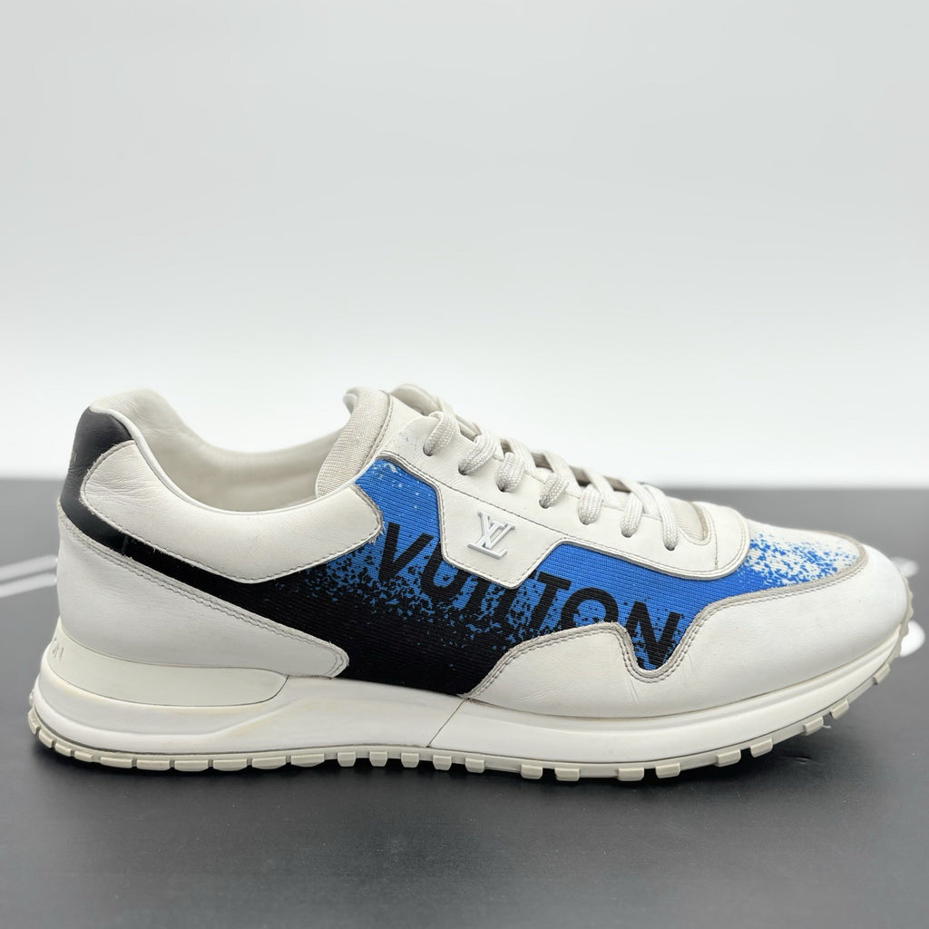 Size 9 LV (10-10.5 US) Louis Vuitton Run Away Low ' White Blue ' | GOOD COND!