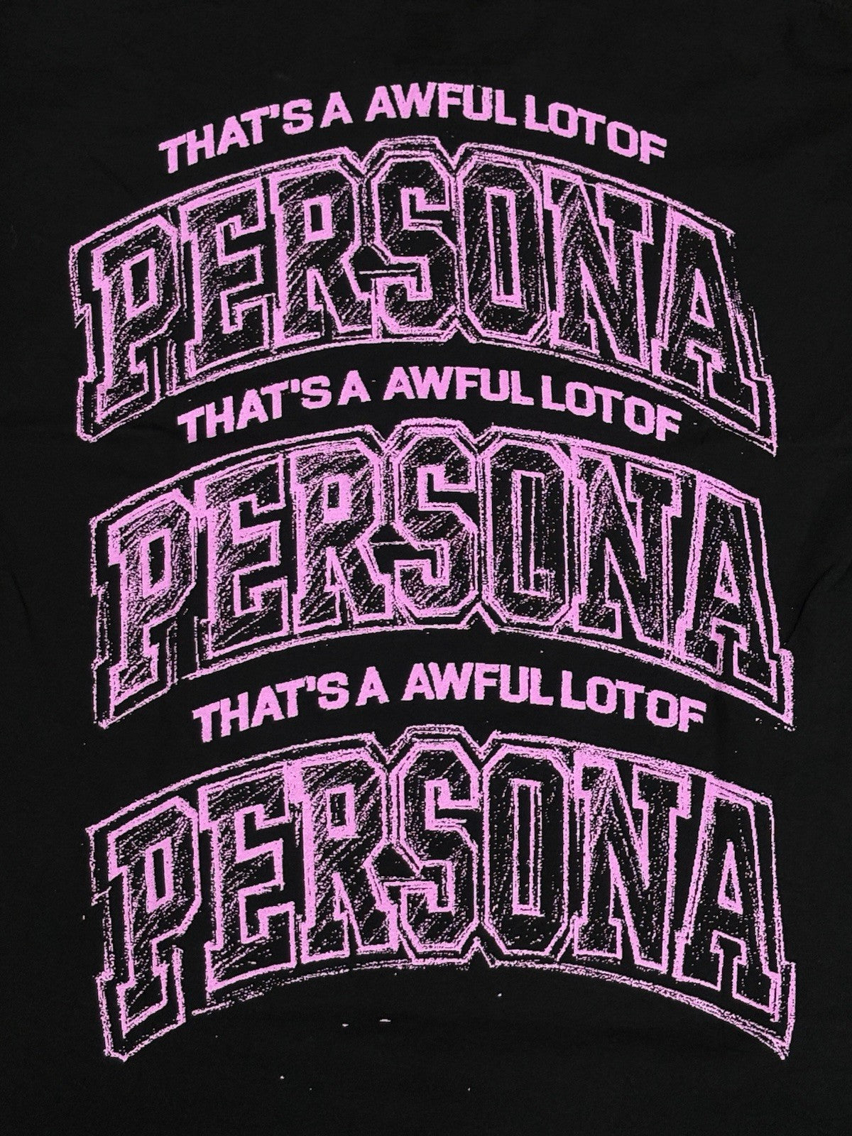 Size XL Thats A Awful Lot Of Cough Syrup X Persona T-Shirt ' Black Pink ' | NEW