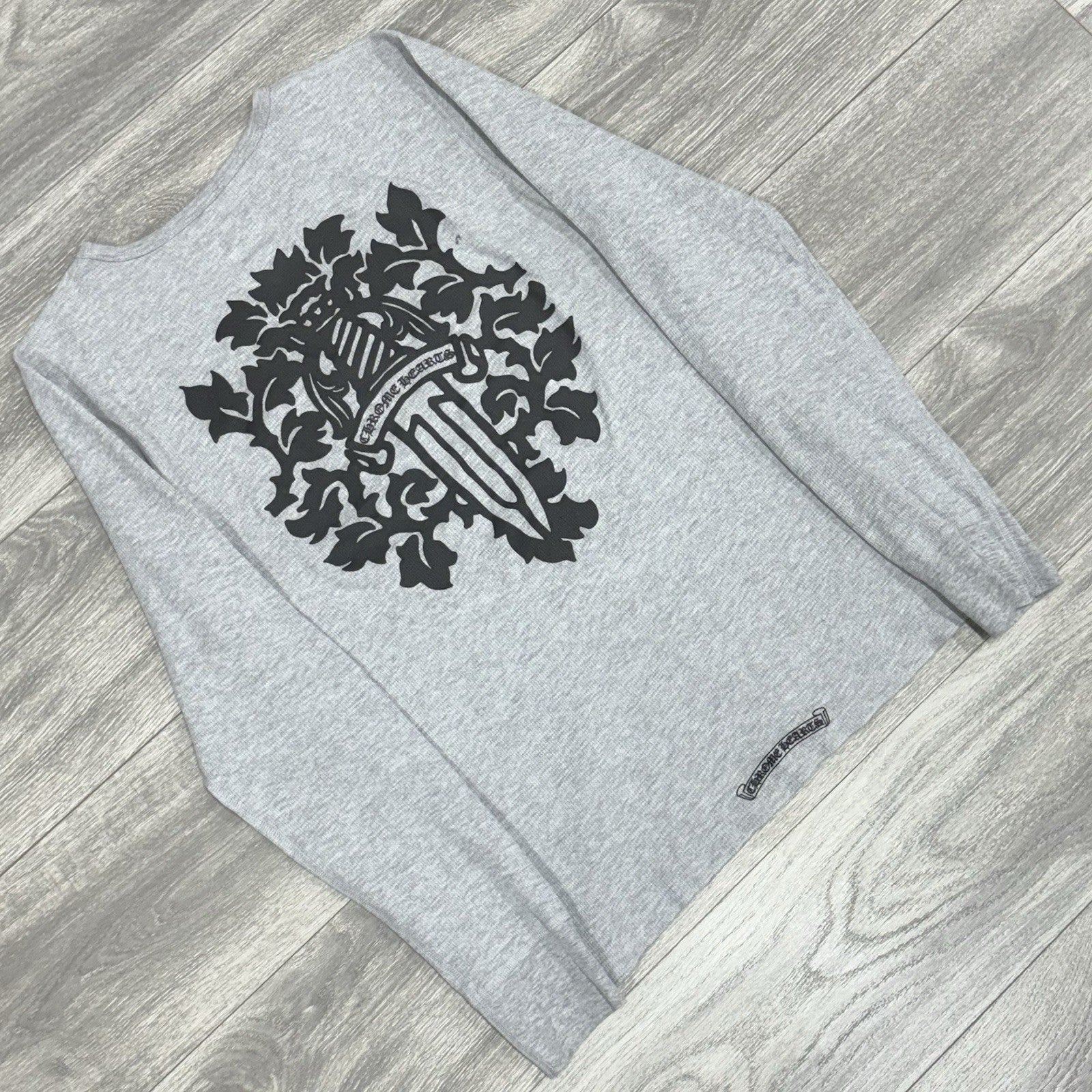 Size L - Chrome Hearts Dagger Long Sleeve Thermal ' Grey ' | WORN 1-3x