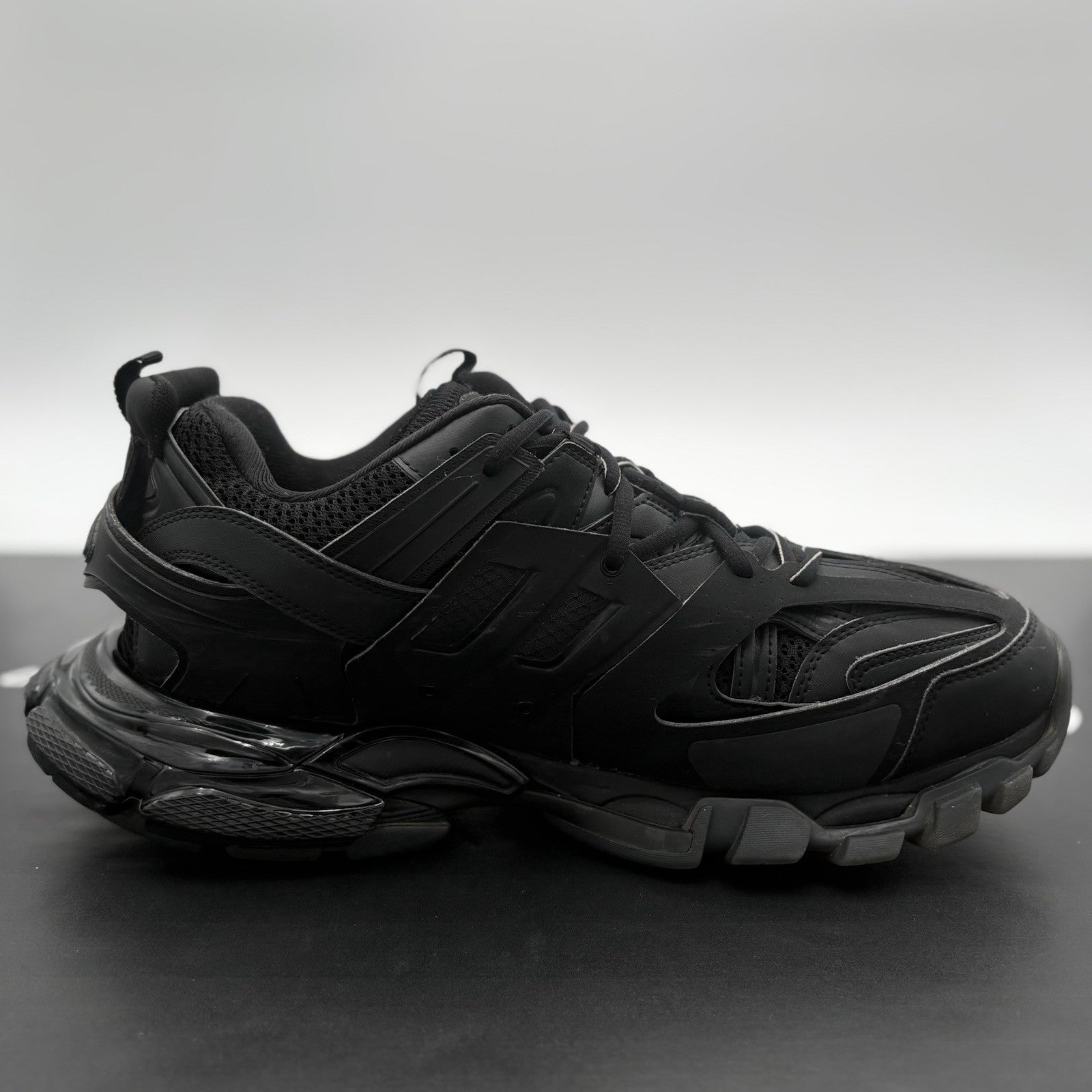 Size 45 (12 US) - Balenciaga Track Sneaker Clear Sole ' Black ' | SUPER CLEAN!
