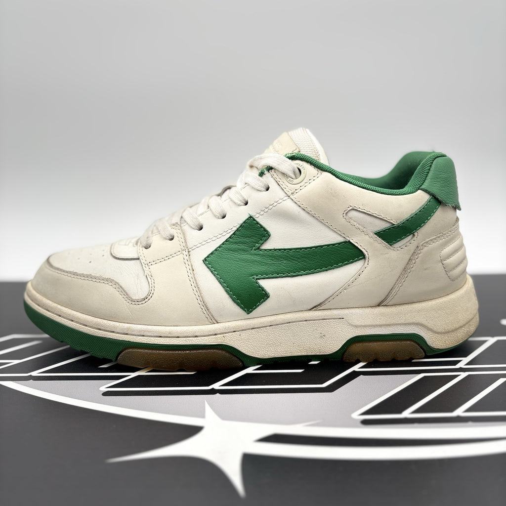 Size 43 (10 US) Off-White Out of Office ' White, Green ' | GOOD CONDITION!