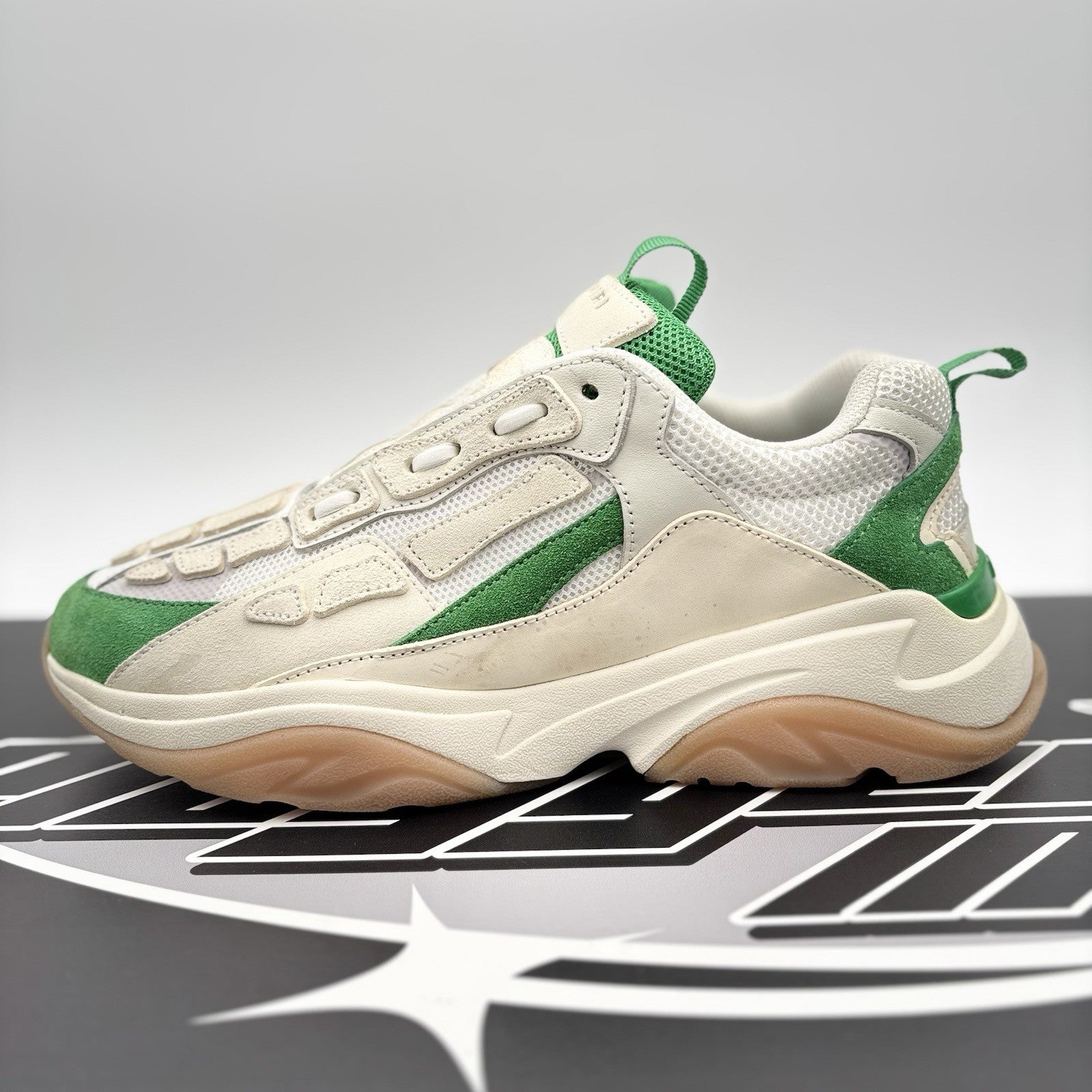 Size 43 (10 US) - Amiri Bone Runner ' Tennis Green ' | EXCELLENT!