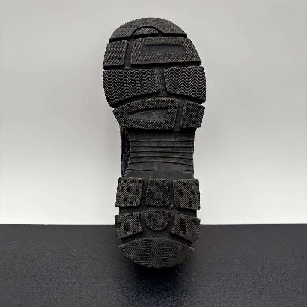 Size 8 G (8.5 US) - Gucci Flashtrek ' SEGA Black Leather ' | GOOD CONDITION!
