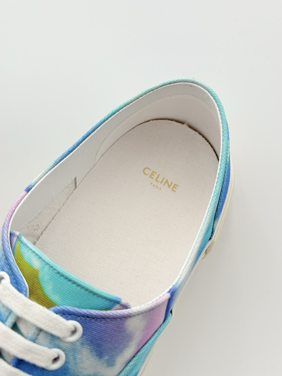 Size 45 (12 US) - Celine Canvas Print Low Sneaker ' Tie Dye ' | NEW!