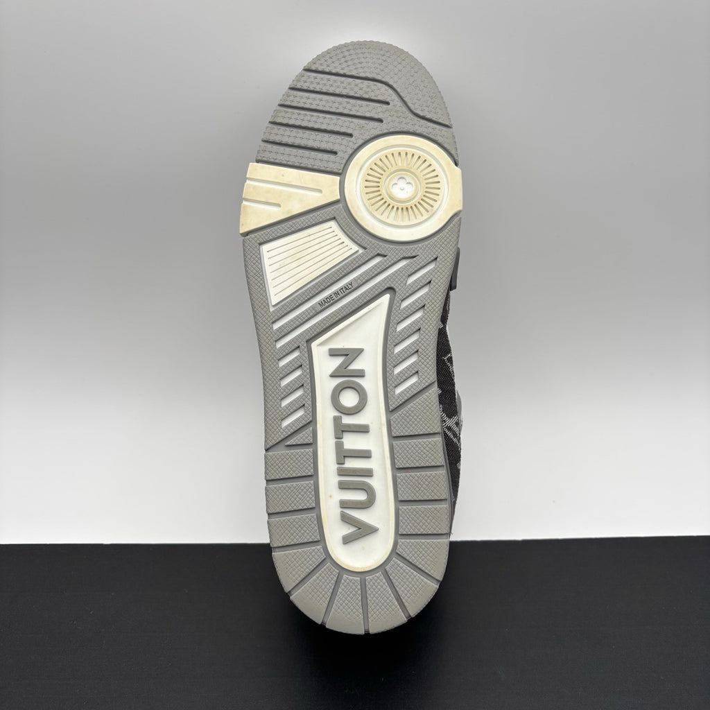 Size 7 LV (8 - 8.5 US) Louis Vuitton Trainer ' Grey Denim ' |  GREAT CONDITION!