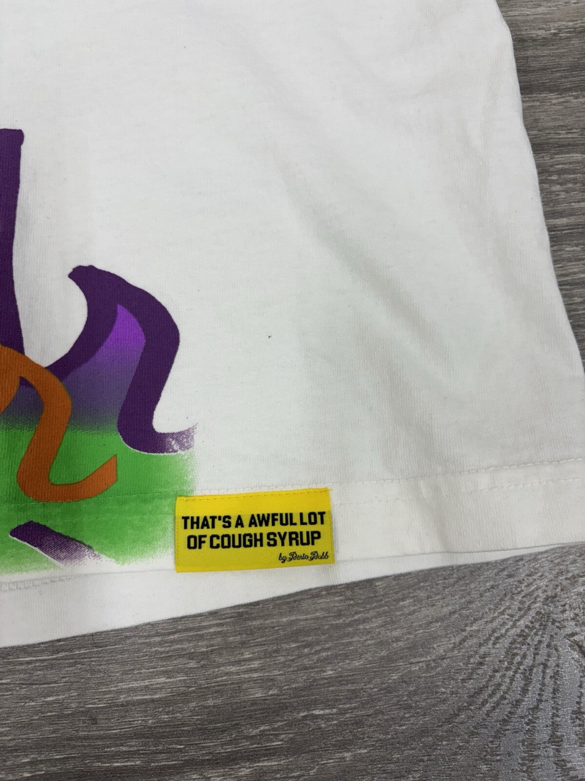 Size L - Awful Lot Of Cough Syrup Po’ Up! Shirt ‘ Cream ‘ | BRAND NEW!