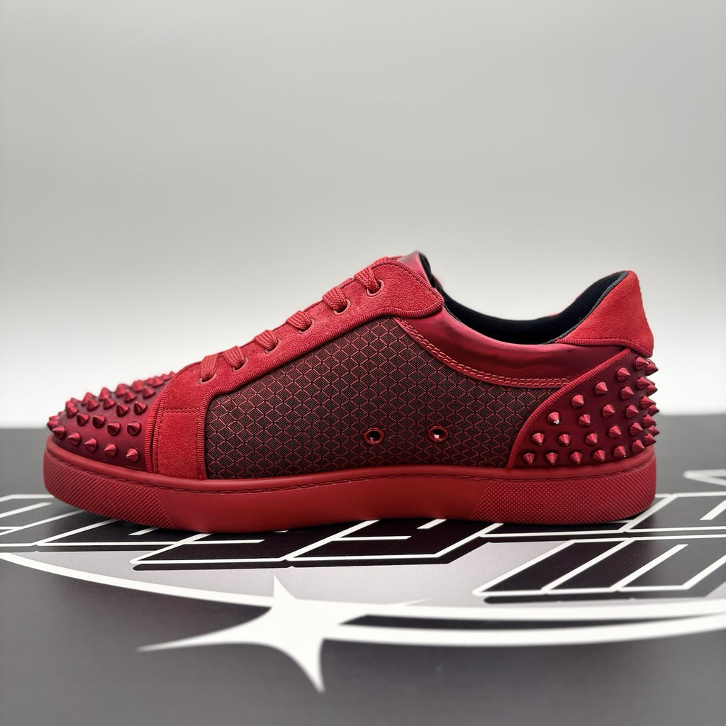 Size 43 (10 US) Christian Louboutin Low Spiked  ' Black Red ' | EXCELLENT!