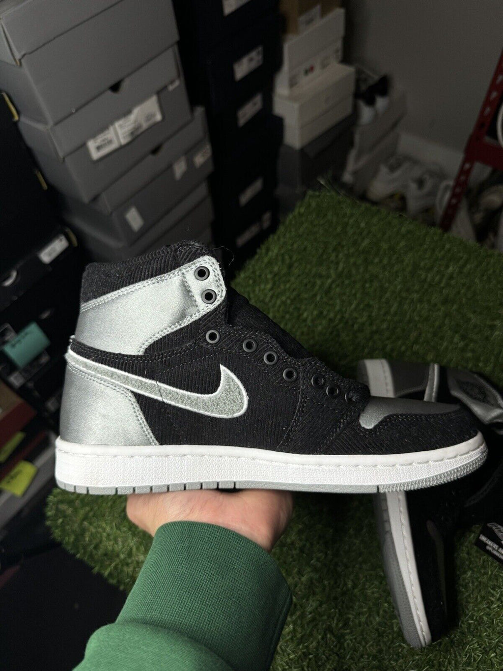 Size 7.5 - Jordan 1 Retro High OG  ALEALI MAY BLACK SHADOW GREY | BRAND NEW!