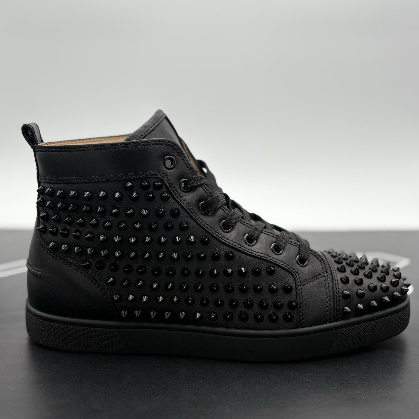 Size 43 (10 US) Christian Louboutin High Spikes ' Black ' | GREAT CONDITION!