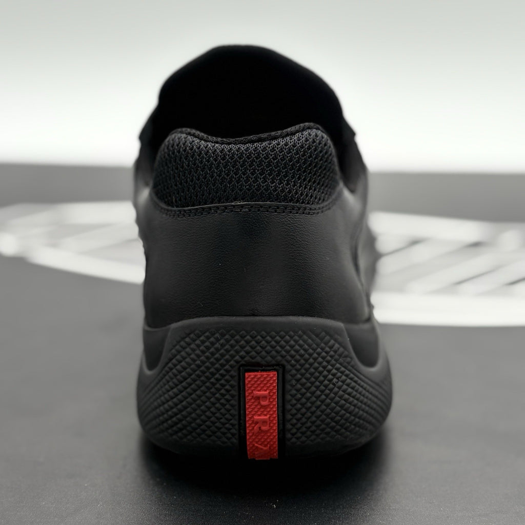 Size 7 UK (8 US) - Prada Americas Cup ' Black Leather ' | ONLY WORN 1x