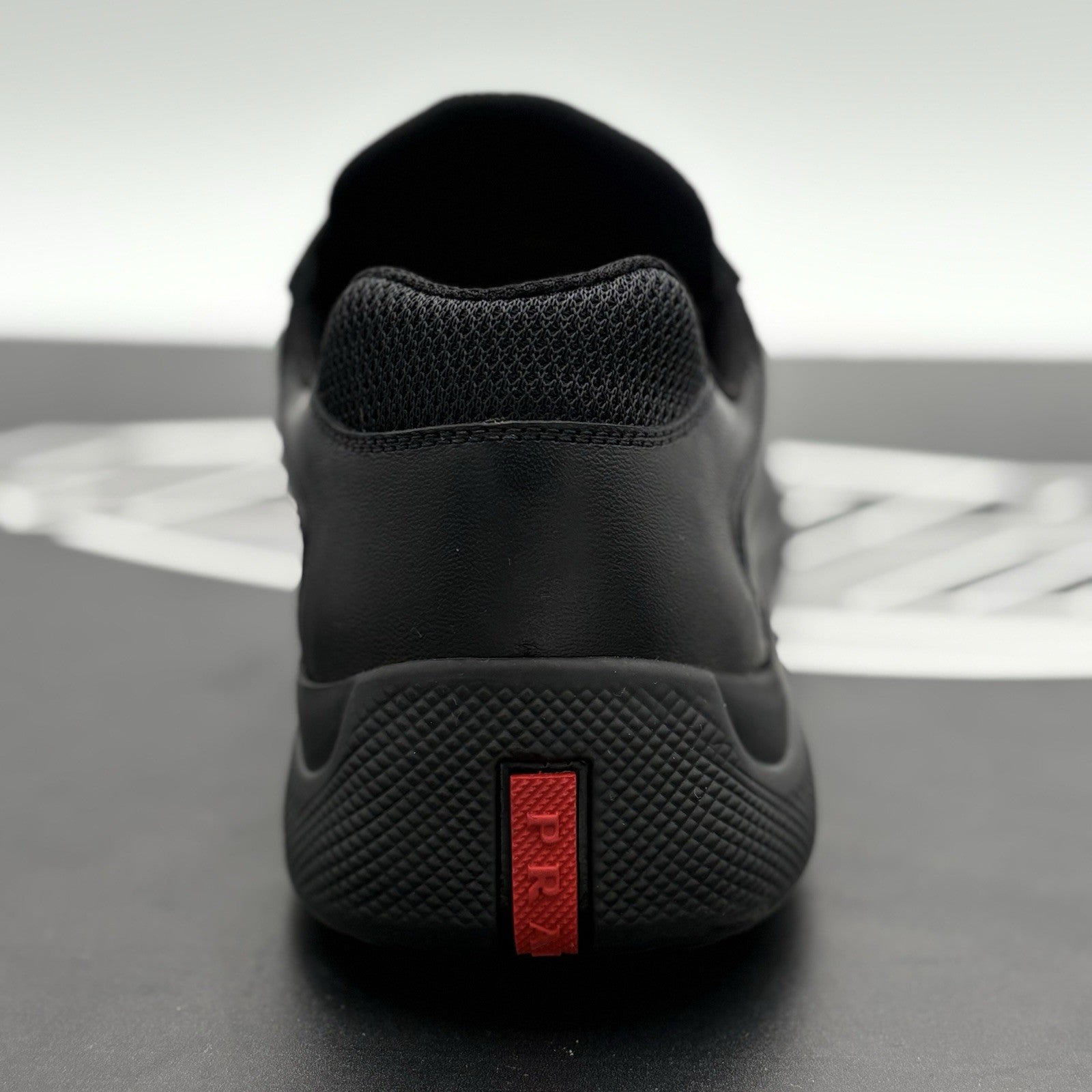 Size 7 UK (8 US) - Prada Americas Cup ' Black Leather ' | ONLY WORN 1x