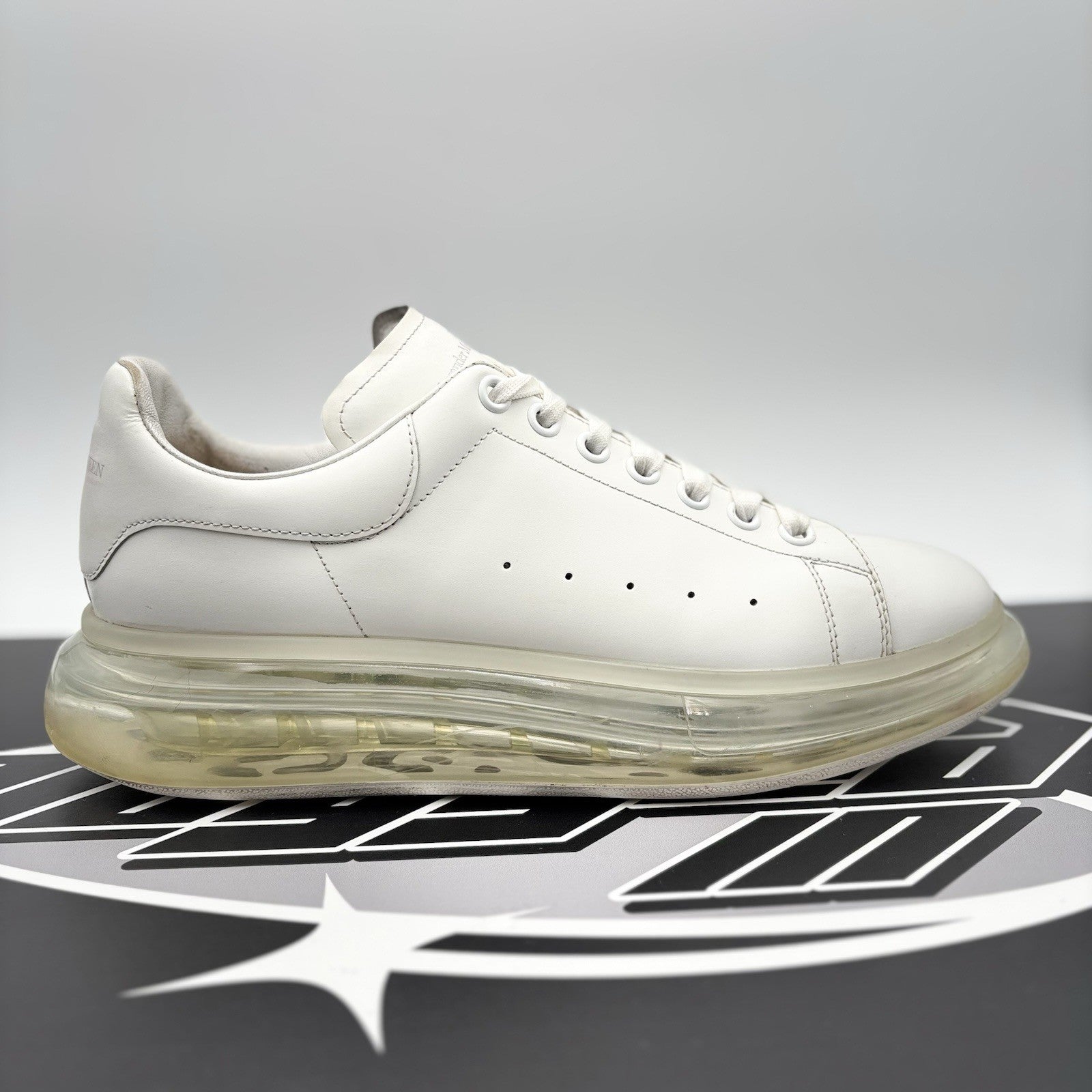 Size 45 EU (12 US) - Alexander McQueen ‘ White Clear Sole ‘