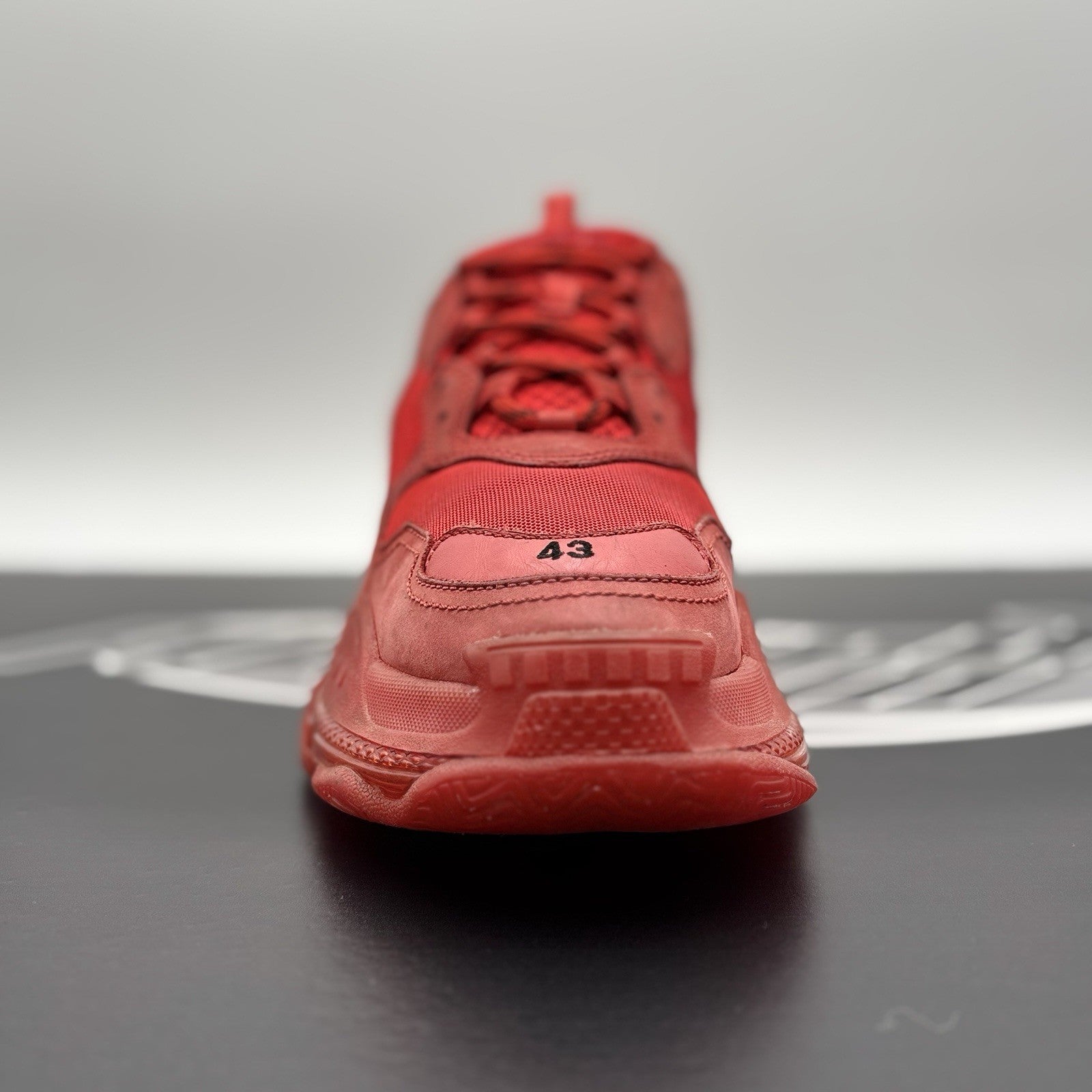 Size 43 (10 US) - Balenciaga Triple S ' Red '