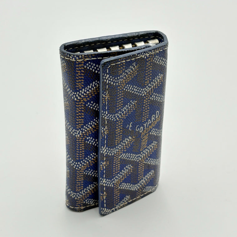 Saint Michel Navy Blue Coated Canvas Key Holder Wallet — photo 11