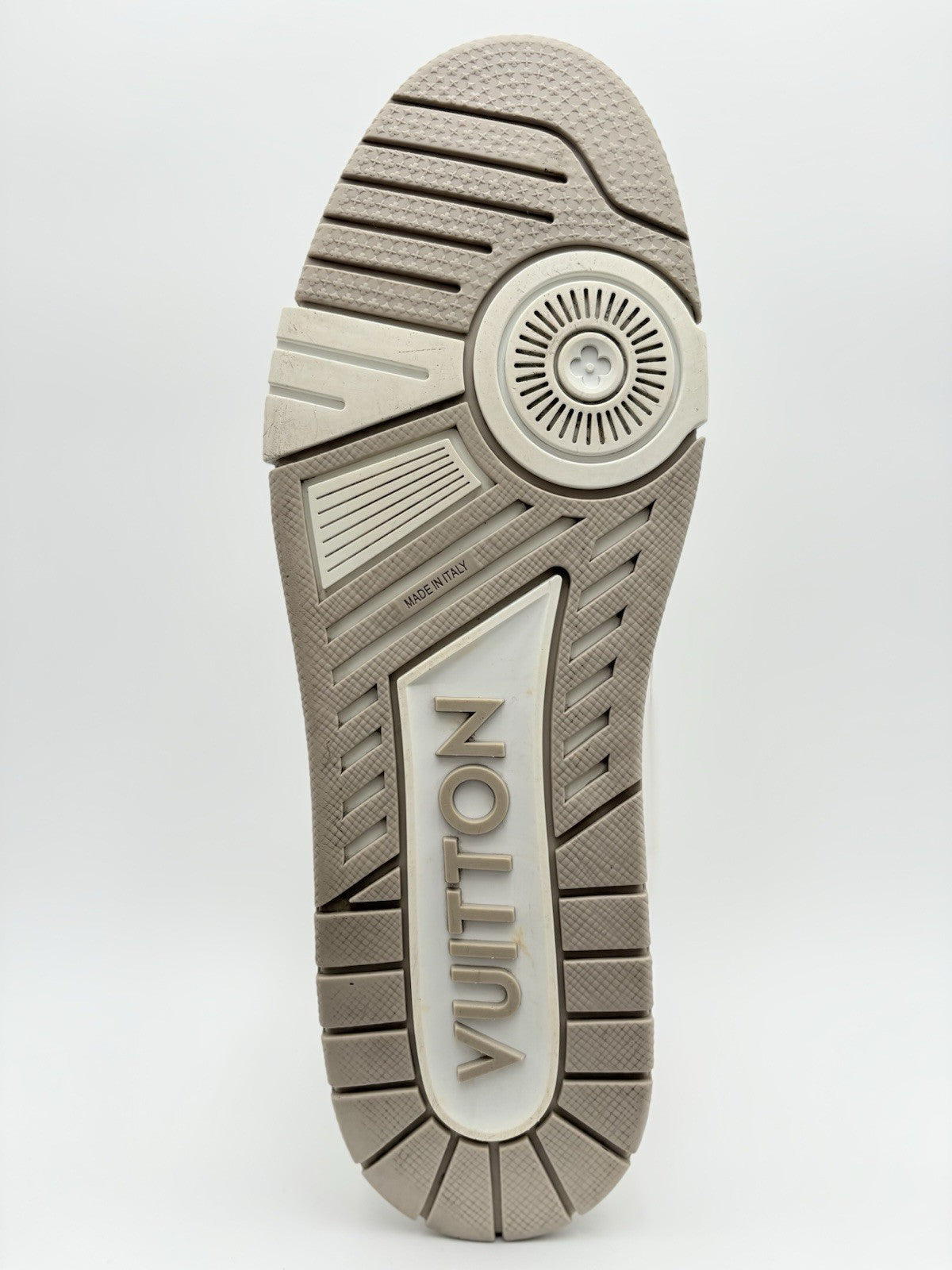 Size 12 LV (13-13.5 US) Louis Vuitton Trainer Strap ' Beige ' | GREAT CONDITION!