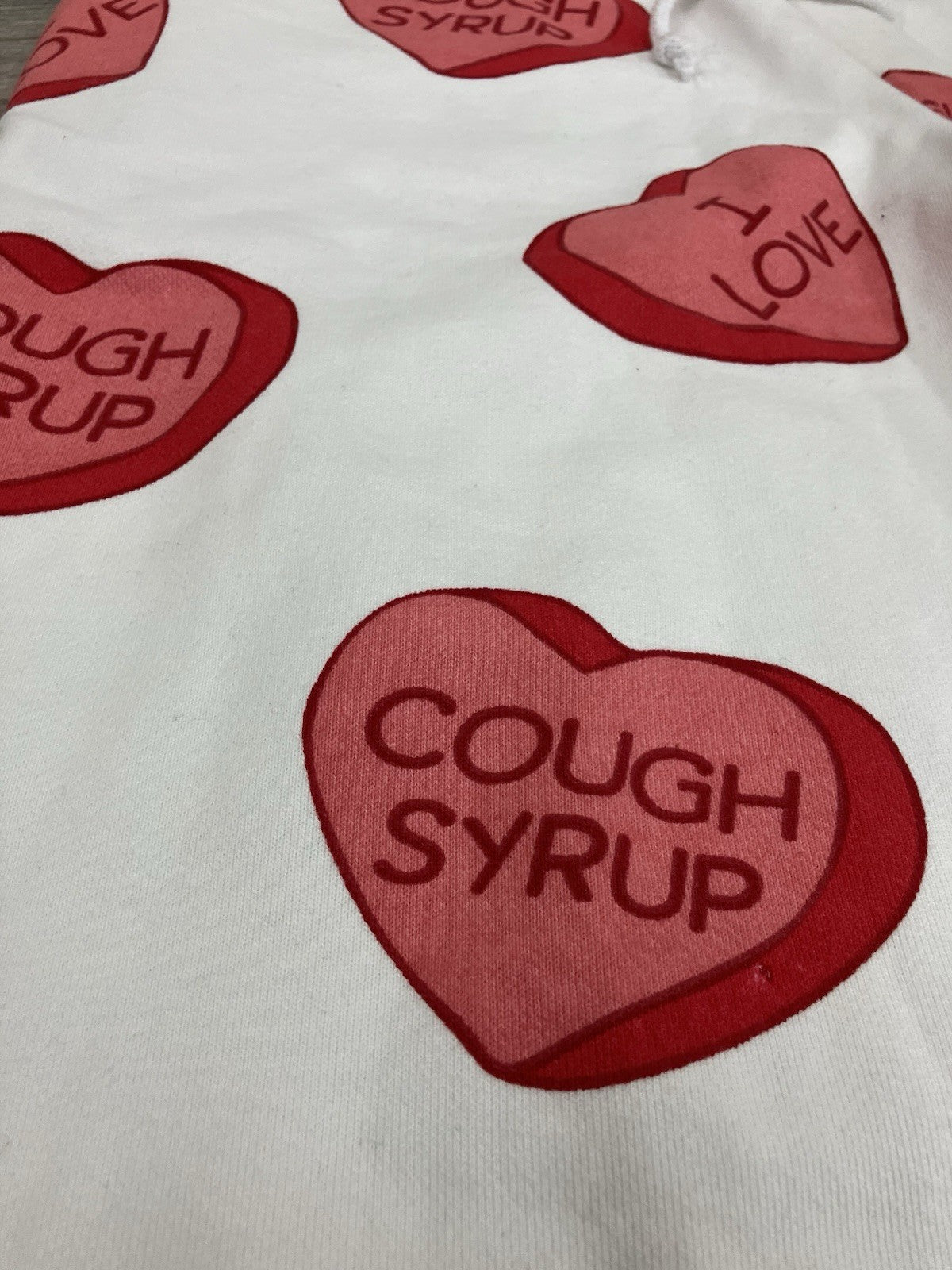 Size L - Thats A Awful Lot Of Cough Syrup Sweatpants ' Valentines ' | RARE | NEW