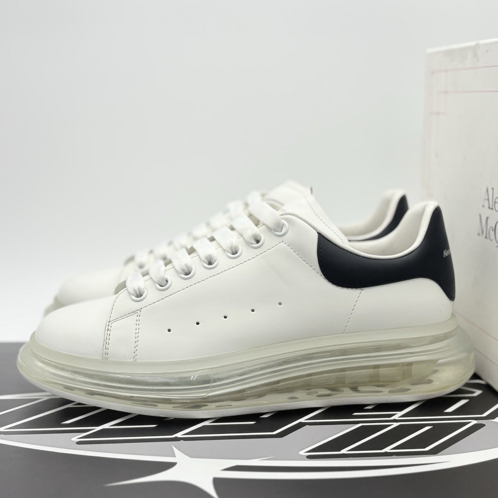 Size 44 (11 US) Alexander McQueen Clear Sole ' Black White ' | GOOD CONDITION!
