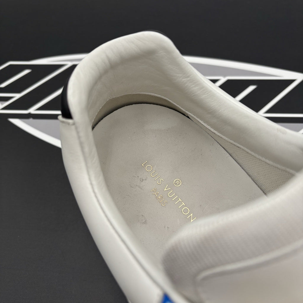 Size 9.5 LV (10-10.5 US) Louis Vuitton Run Away Sneaker ' White, Blue ' | GREAT!