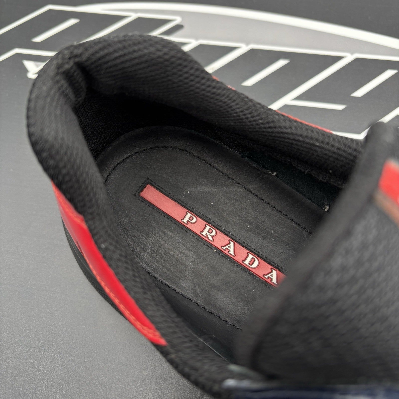 Size 11 UK (12 US) Prada Americas Cup ' Navy Red ' | GREAT CONDITION!