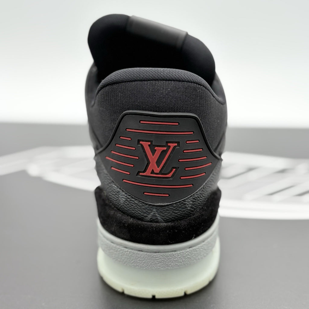 Size 9.5 LV (10.5-11 US) Louis Vuitton Trainer Eclipse ' Black Grey ' | CLEAN!