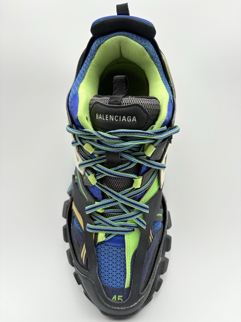 Size 45 (12 US) - Balenciaga Track ' Black Green Blue Gold ' | GREAT CONDITION!