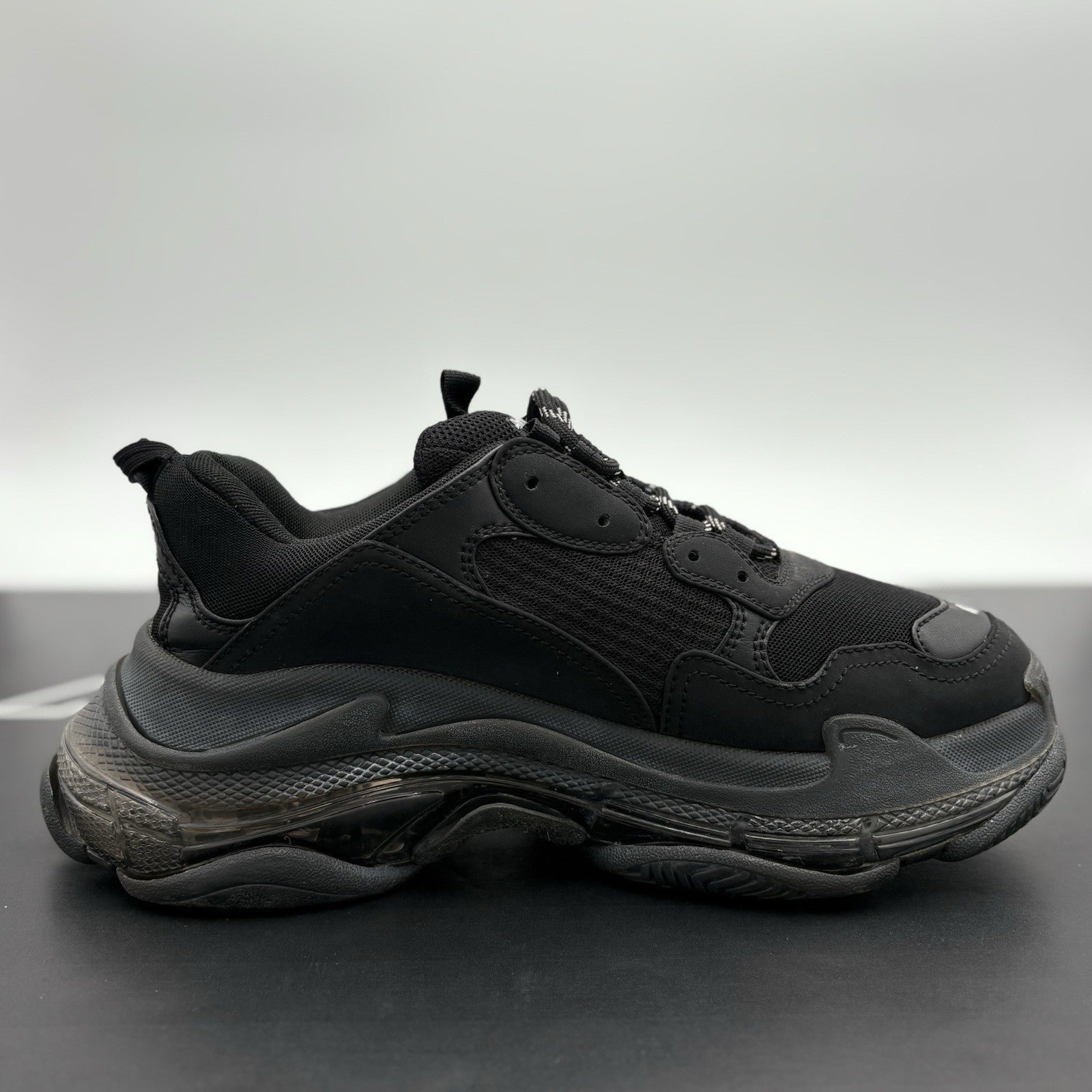 Size 41 (8 US) - Balenciaga Triple S Clear Sole ' Black ' | SUPER CLEAN!