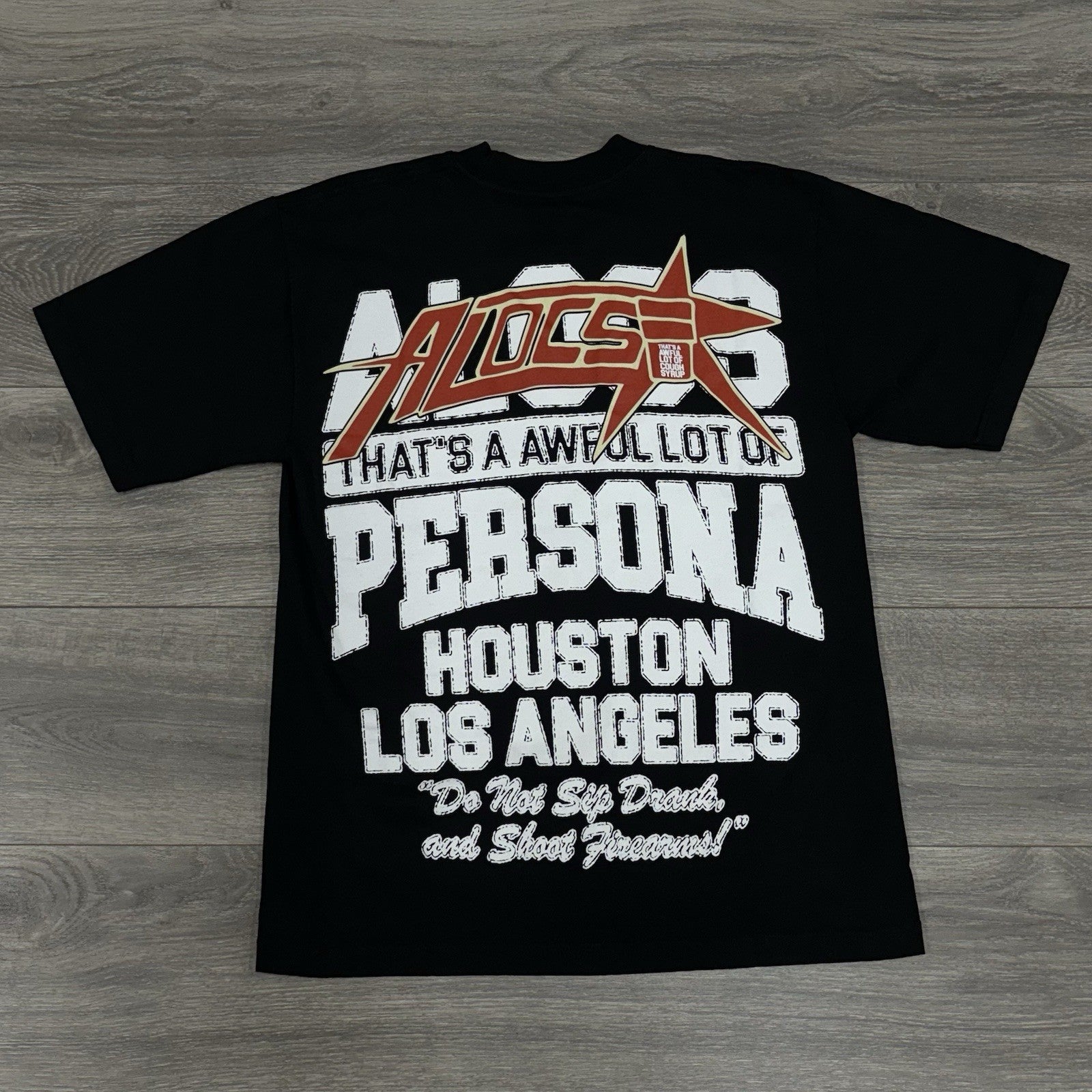 Size M - That’s A Awful Lot Of Cough Syrup X Persona T-Shirt ' Black ' | NEW!