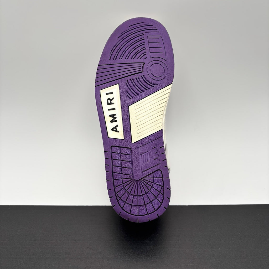 Size 43 (10 US) - Amiri Bandana Skel Low Top ' White, Purple ' | GREAT COND!