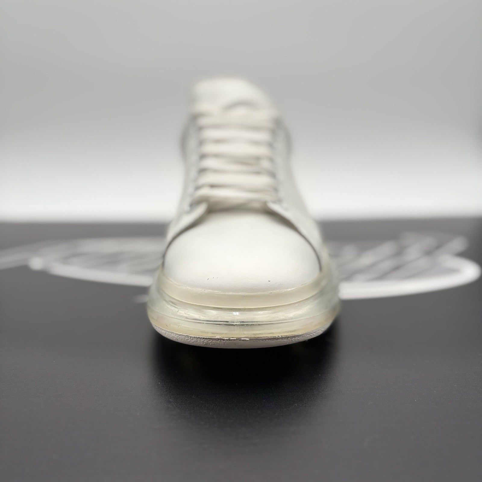 Size 45 EU (12 US) - Alexander McQueen ‘ White Clear Sole ‘