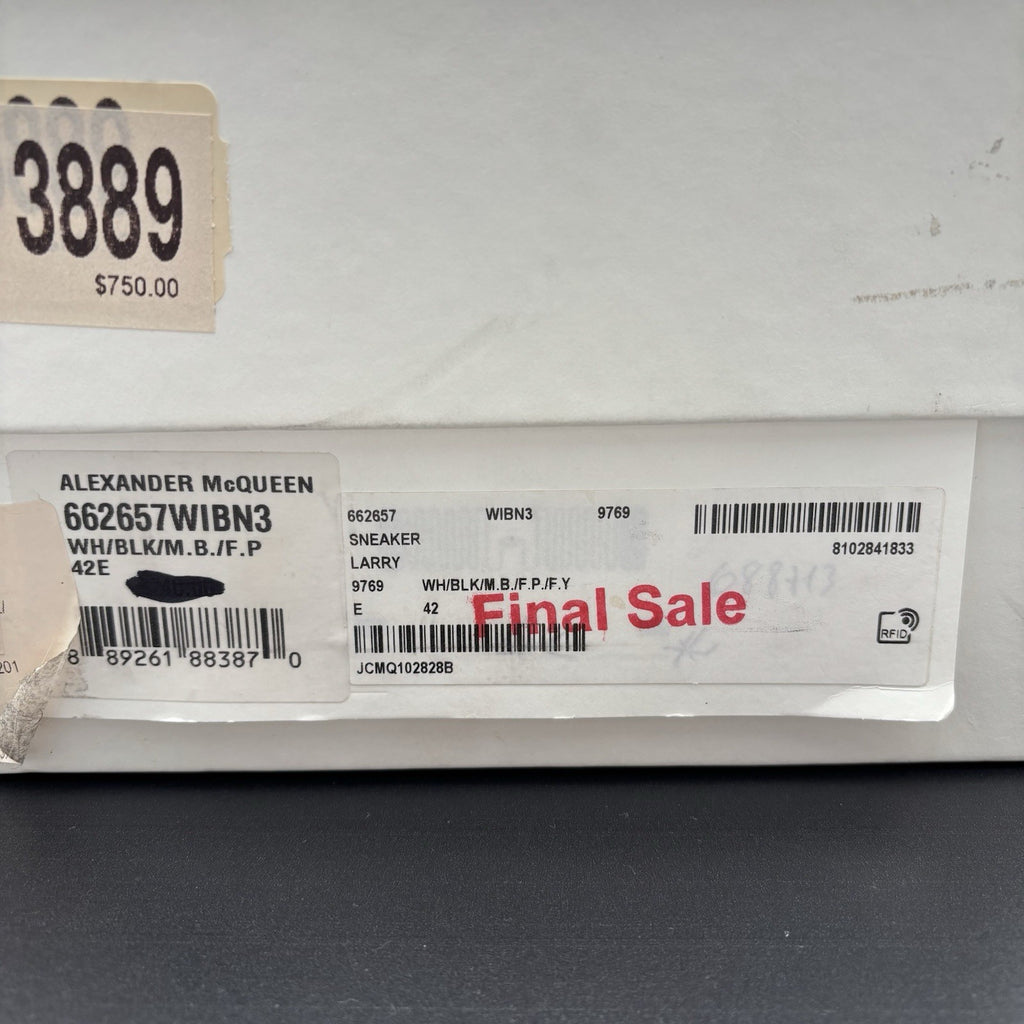 Size 42 (9 US) Alexander McQueen ' Transparent Sole/White Iridescent '
