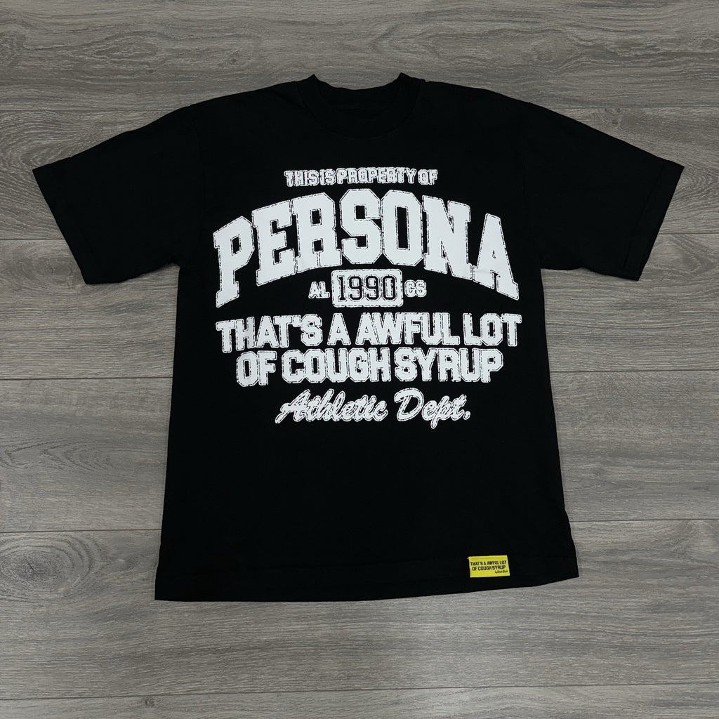 Size M - That’s A Awful Lot Of Cough Syrup X Persona T-Shirt ' Black ' | NEW!