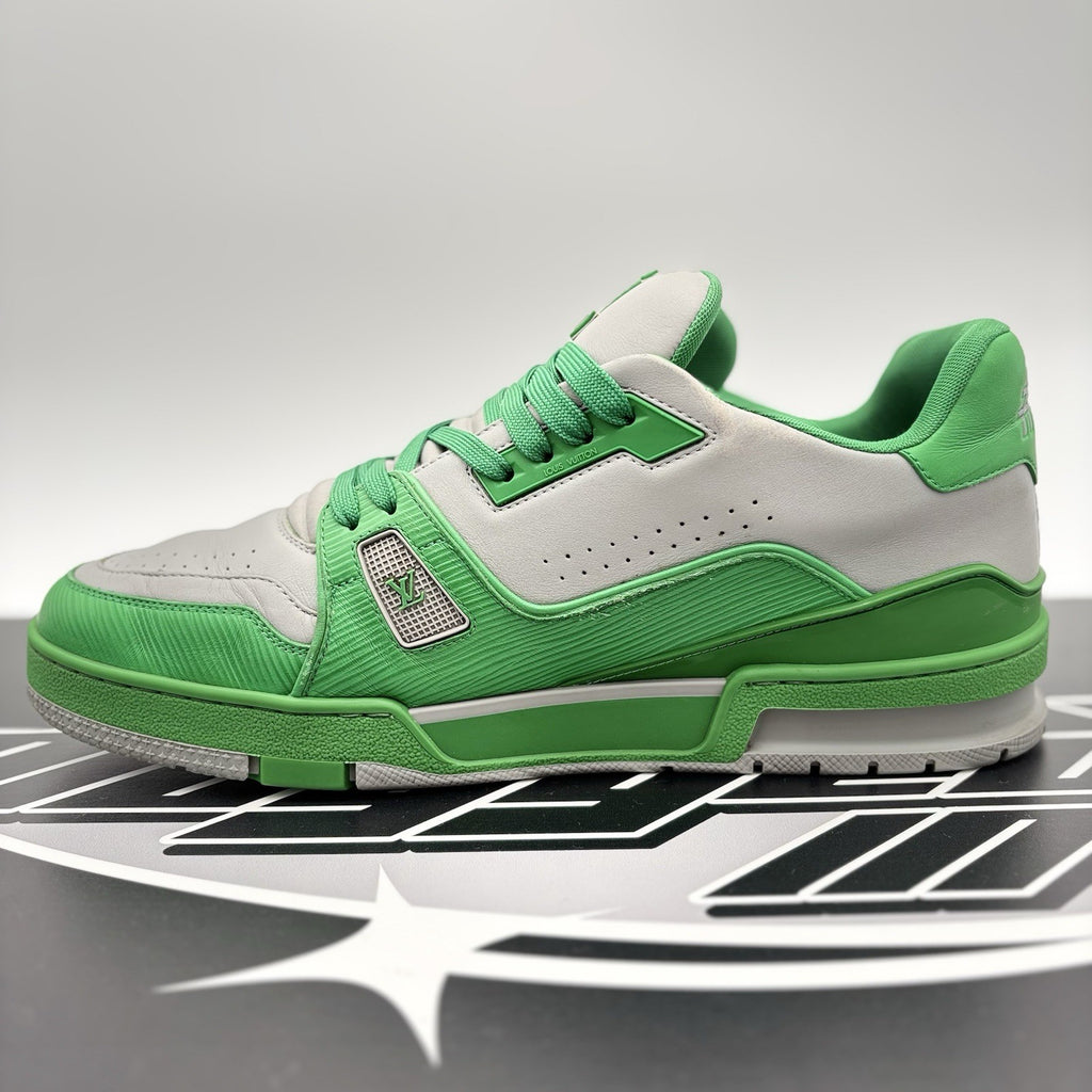 Size 10 LV (11-11.5 US) - Louis Vuitton Trainer ' Green Grey' | GOOD CONDITION!