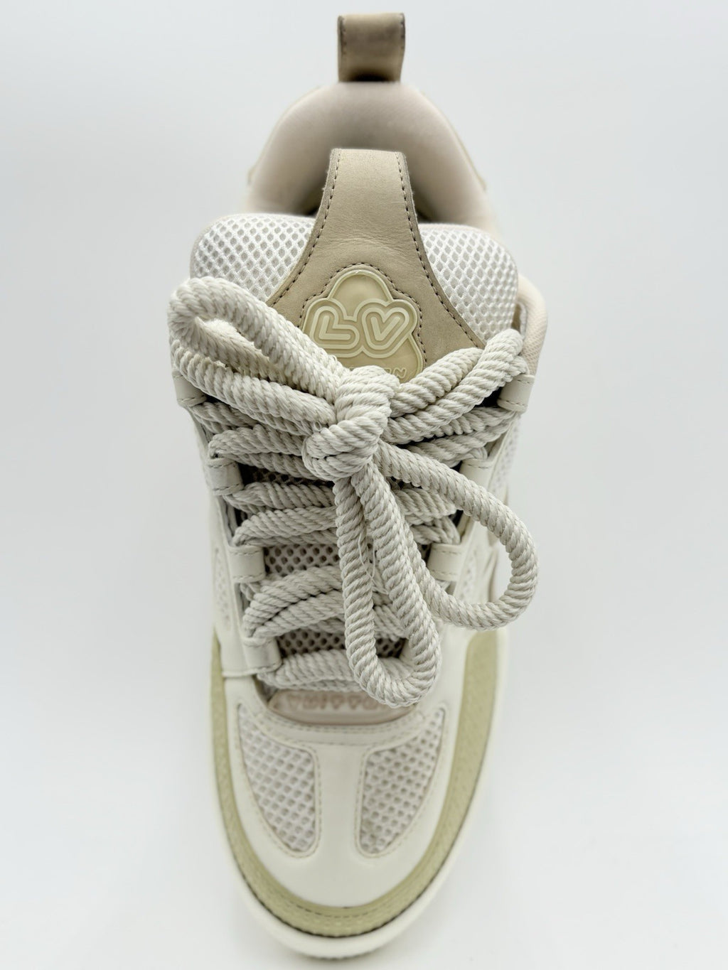 Size 5 LV (6-6.5 US) - Louis Vuitton Skate ' Beige White ' | SUPER CLEAN!