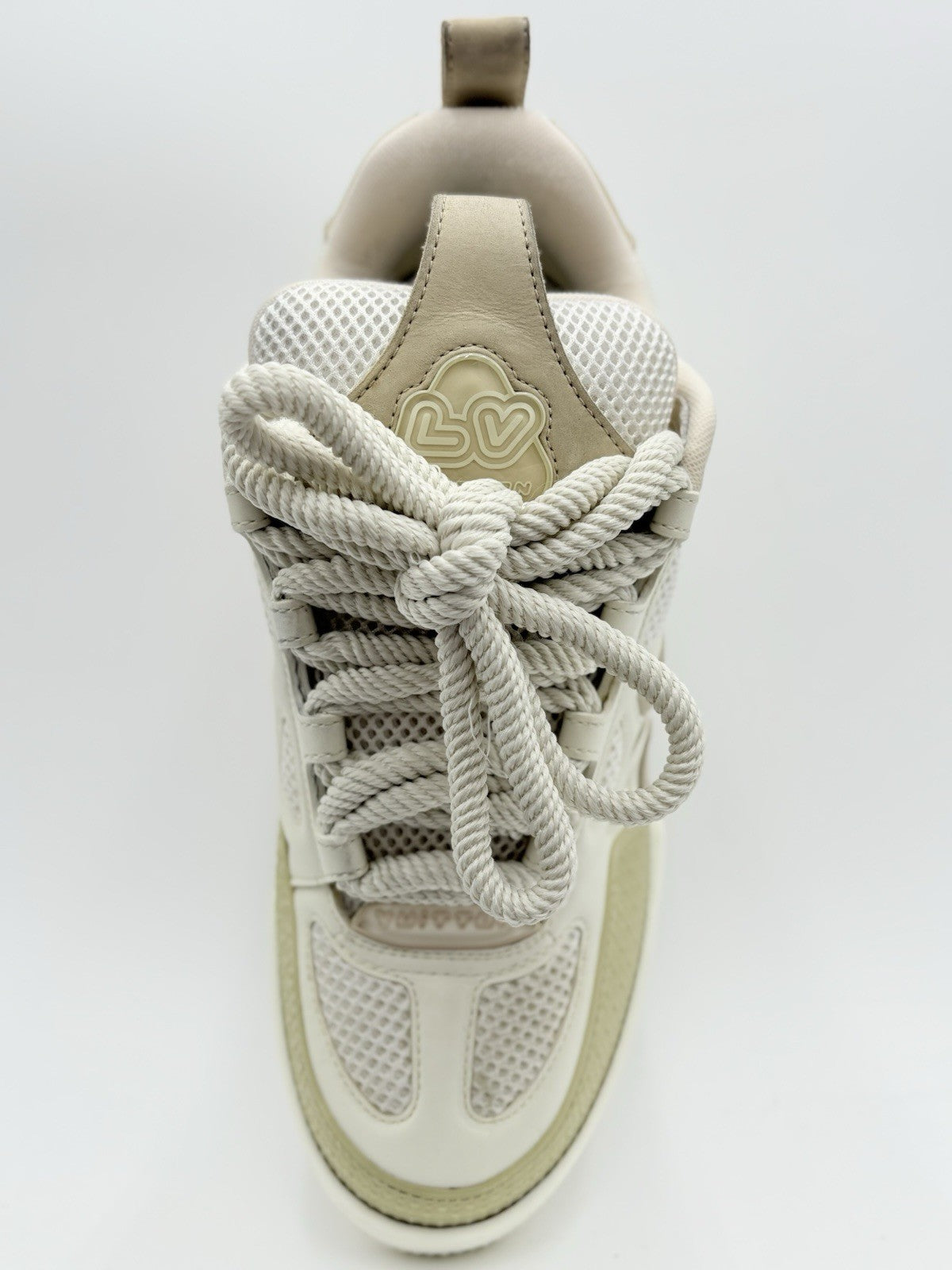 Size 5 LV (6-6.5 US) - Louis Vuitton Skate ' Beige White ' | SUPER CLEAN!