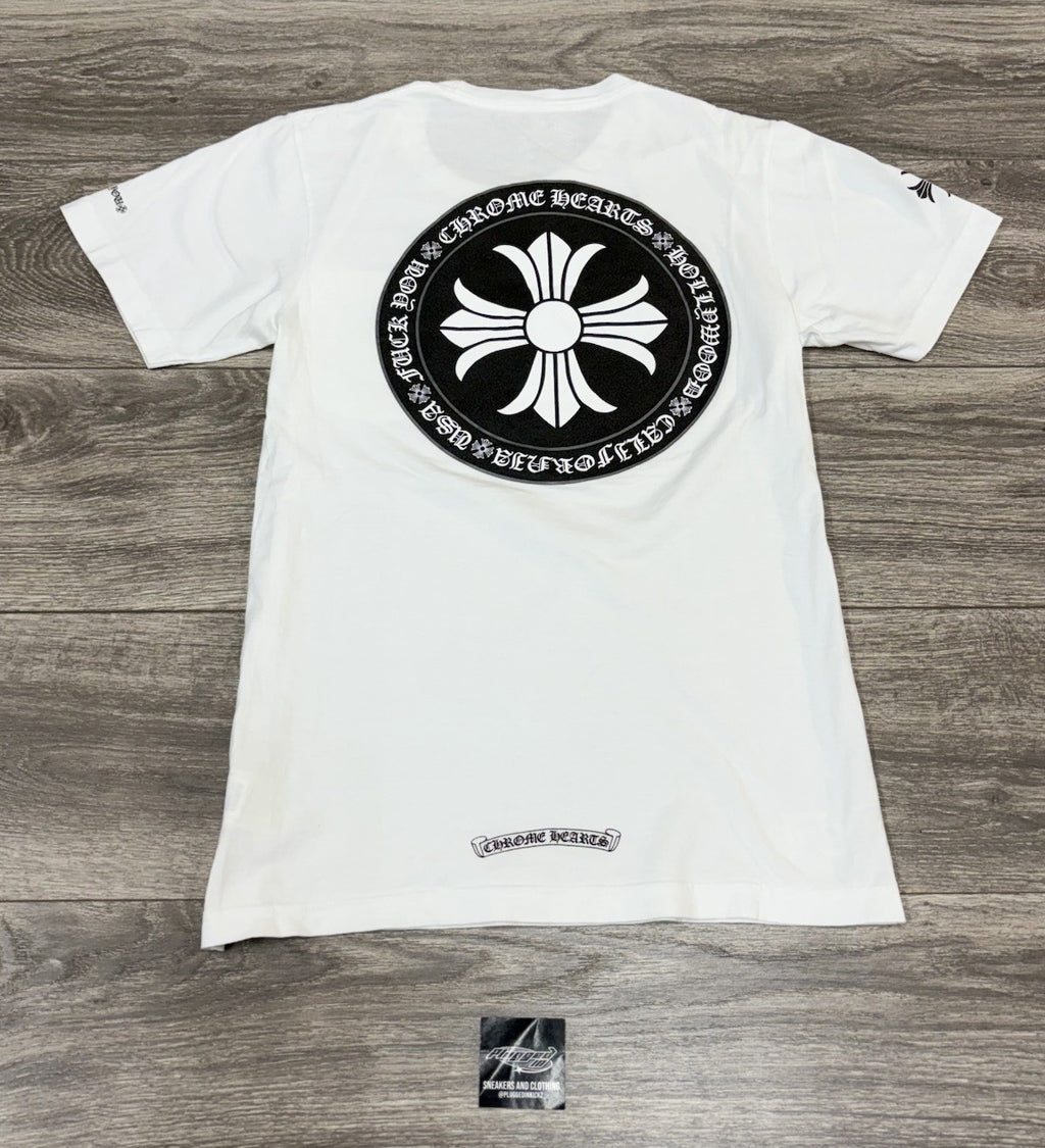 Size Small - Chrome Hearts Plus Cross Short Sleeve T-Shirt ' White ' | GOOD COND